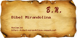 Bibel Mirandolina névjegykártya